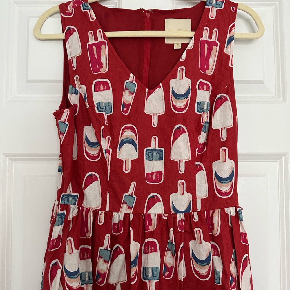 Modcloth Red Popsicle Print Dress with pockets